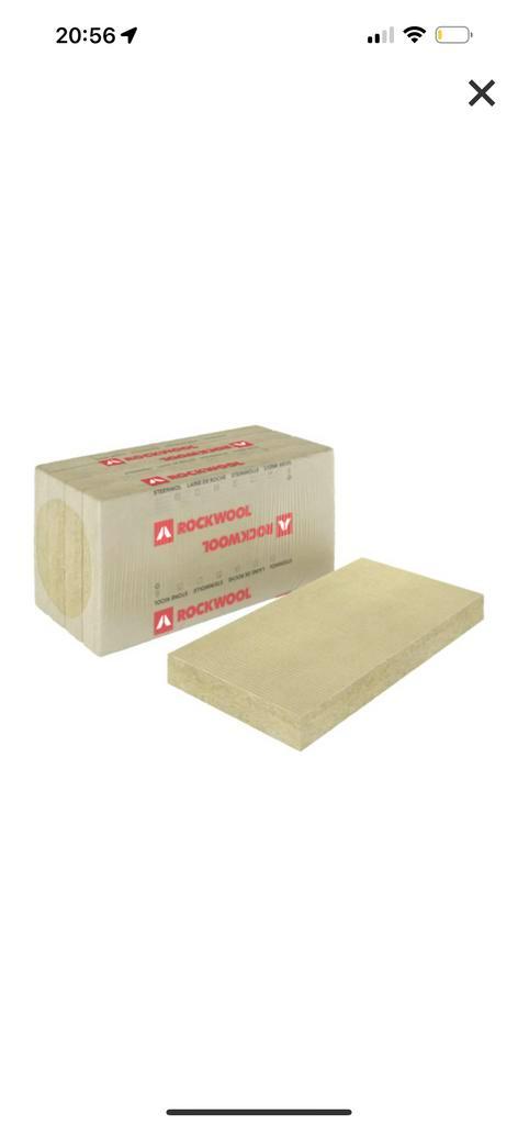 Nieuw pak steenwol isolatie, Doe-het-zelf en Verbouw, Isolatie en Afdichting, Nieuw, Vloerisolatie, Steenwol, 4 tot 8 cm, 5 tot 10 m²