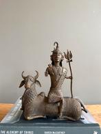 Lord shiva on nandi metaal oud India Hindoe, Ophalen of Verzenden