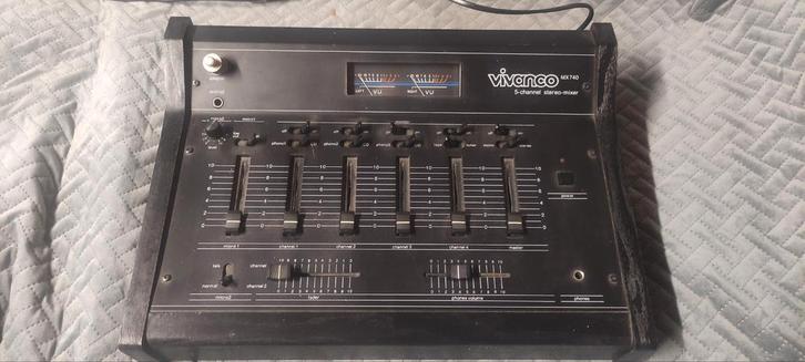 Vintage Vivanco MX740 Mengpaneel - 5 Kanaals, Muziek en Instrumenten, Mengpanelen, Gebruikt, 5 tot 10 kanalen, Microfooningang