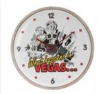 XXL Wandklok Las Vegas of New York klok uurwerk, Nieuw, Analoog, Ophalen of Verzenden, Wandklok