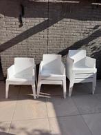 Siesta box stoelen 6x wit, Tuin en Terras, Tuinstoelen, Ophalen, Zo goed als nieuw, Kunststof, Stapelbaar