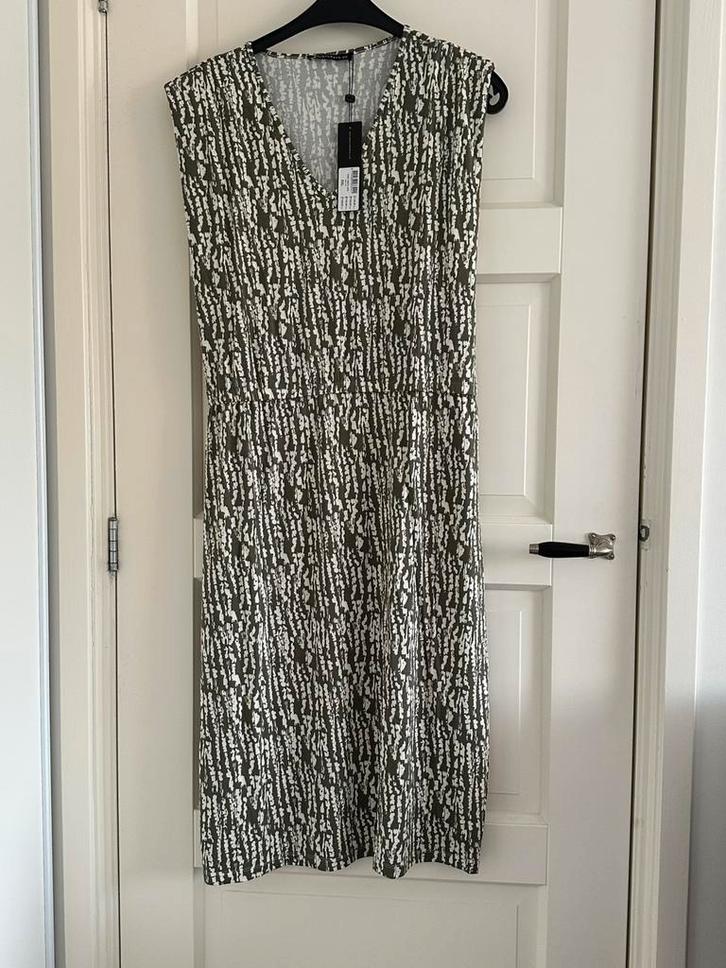 Expresso, jurk, nieuw met kaartje XXL, mosgroen/ecru viscose, Kleding | Dames, Jurken, Nieuw, Groen, Onder de knie, Ophalen of Verzenden