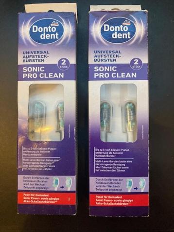 Dontodent Sonic Pro Clean borstels, 2 stuks beschikbaar voor biedingen
