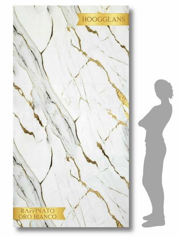 Pvc marmerlook wandpanelen - 260 x 122 cm breed toepasbaar beschikbaar voor biedingen