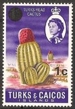 Turks & Caicos 1969, QEII, Cactus, 1c, postfris., Postzegels en Munten, Postzegels | Thematische zegels, Verzenden, Postfris
