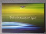 Brochure BENTLEY CONTINENTAL GT SPEED - 2012 Engels, Ophalen of Verzenden, Zo goed als nieuw, Overige merken