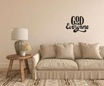 Christelijke muursticker wand tekst: God is in everyone, The River House, Info@theriverhouse.nl, Nieuw, Ophalen of Verzenden