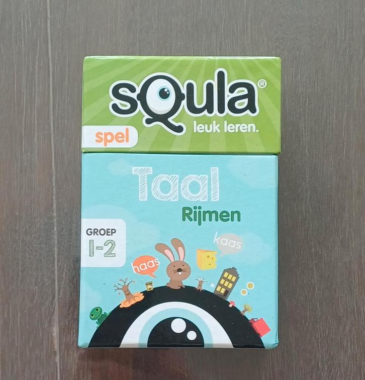Spel 'Squla Taal - Rijmen', Hobby en Vrije tijd, Gezelschapsspellen | Kaartspellen, Zo goed als nieuw, Ophalen of Verzenden