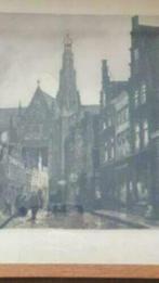 Ets haarlem st.bavo smedestraat 1896 a.j. Grootens, Antiek en Kunst, Ophalen