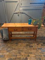 ** Mooie teakhouten sidetable met hoge laden **, Huis en Inrichting, Tafels | Sidetables, Ophalen, Gebruikt, Teakhout, 150 tot 200 cm
