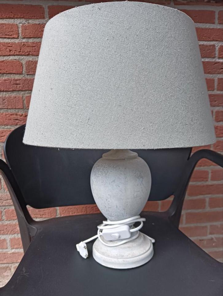Tafellamp Landelijke Stijl, Huis en Inrichting, Lampen | Tafellampen, Gebruikt, Minder dan 50 cm, Stof, Overige materialen, Ophalen