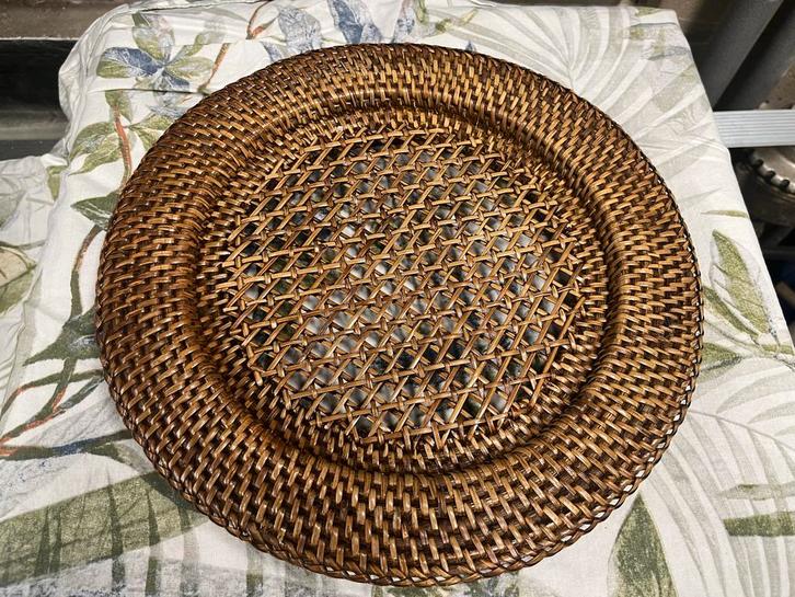 4 tal Rotan Onderborden - Sfeervol & Handgemaakt, Huis en Inrichting, Woonaccessoires | Schalen en Manden, Zo goed als nieuw, Schaal