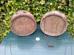 2 Antieke Houten Vaten - Wijn/Water, Ophalen of Verzenden