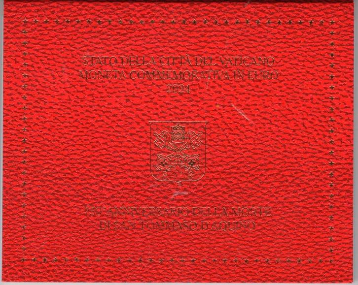 2 Euro Vaticaan 2024 in BU Blister - Sint Thomas van Aquino, Postzegels en Munten, Munten | Europa | Euromunten, Losse munt, 2 euro