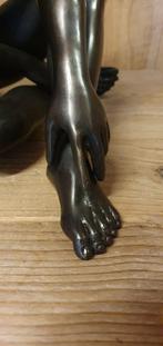 Zittend Naakte Vrouw / Brons / tuinbeeld / 32 cm hoog, Nieuw, Info@huisentuindecoratiemarie.nl, Mensenbeeld, Huis en tuin decoratie marie