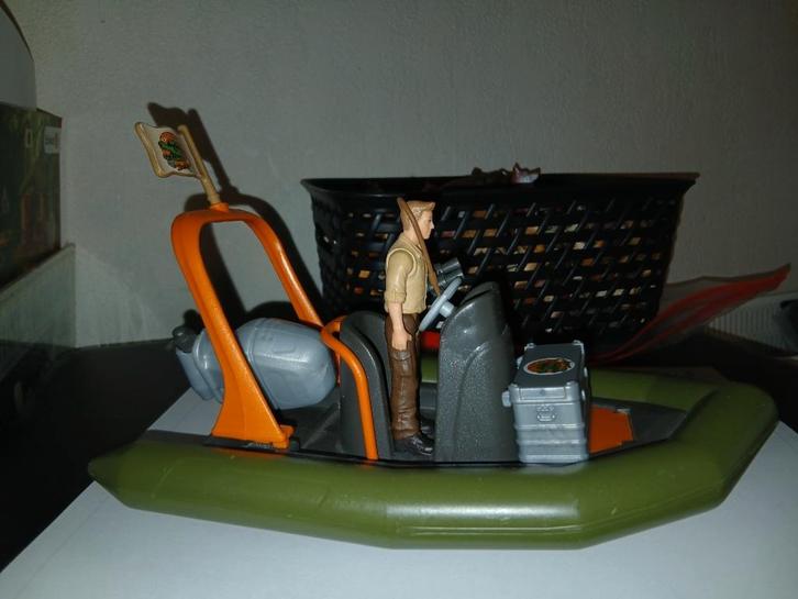 Schleich 43352 ranger met boot, Verzamelen, Dierenverzamelingen, Zo goed als nieuw, Beeldje of Figuurtje, Overige soorten, Ophalen of Verzenden