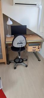 Verstelbaar Bureau met stoel- Champion Plus, Ophalen, In hoogte verstelbaar, Gebruikt, Bureau