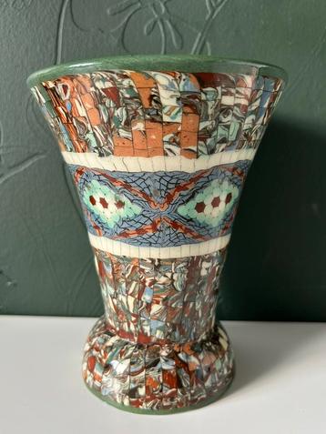 Vallauris mozaiek vaas Jean Gerbino beschikbaar voor biedingen