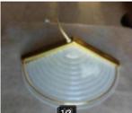 Wandlamp Messing/glas L35 cm Br 20 cm, Huis en Inrichting, Lampen | Wandlampen, Glas, Ophalen of Verzenden, Zo goed als nieuw