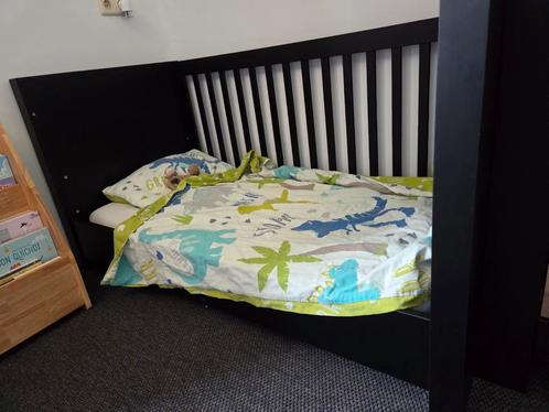Babykamer Kidsmill Long Island zwart, Kinderen en Baby's, Kinderkamer | Bedden, Zo goed als nieuw, Minder dan 140 cm, Matras, Ophalen