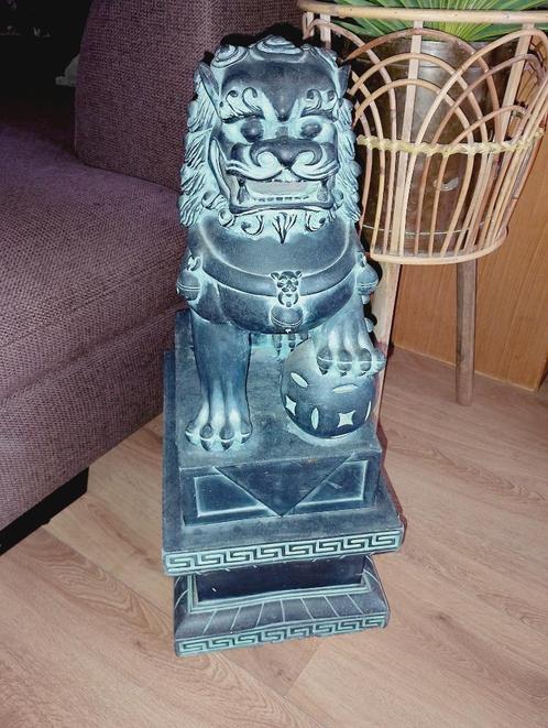 Chinese tempelleeuw Foo dog van natuursteen, Antiek en Kunst, Kunst | Niet-Westerse kunst, Ophalen of Verzenden