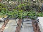 Metalen lounge tuinstoelen (4 st.), Tuin en Terras, Tuinstoelen, Gebruikt, Metaal, Ophalen