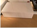 Witte salontafel van het merk goossens. 2lades en met wielen, Huis en Inrichting, Tafels | Salontafels, Ophalen, 50 tot 100 cm