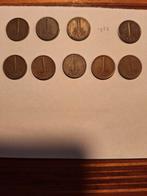 9 oude 1 cent munten Juliana 1950-1959, Postzegels en Munten, Munten | Nederland, Ophalen of Verzenden, Koningin Juliana, 1 cent
