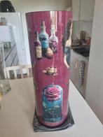 Decoupage vaas Alice in Wonderland, Huis en Inrichting, Overige kleuren, Ophalen of Verzenden, Minder dan 50 cm, Glas