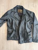 Zwarte leren jas - Maat L, Kleding | Heren, Jassen | Zomer, Ophalen of Verzenden, Gedragen, Maat 48/50 (M), Zwart