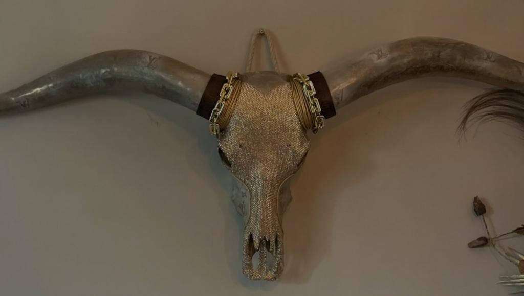 Unieke Longhorn Skull Kunstobject, Ophalen of Verzenden, Nieuw