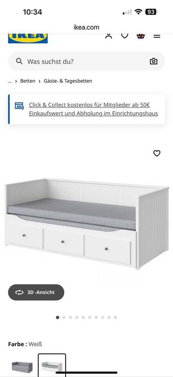 Ikea bed uitschuifbaar zonder matras met gebruikssporen