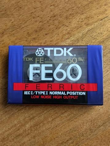 TDK FE60 FERRIC * Sealed Blanco Cassettebandje * FE-60EB beschikbaar voor biedingen