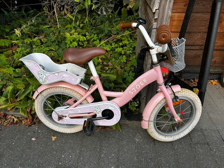 Roze meisjesfoets Sjoef 14 inch unicorn, Fietsen en Brommers, Fietsen | Kinderfietsjes, Gebruikt, Minder dan 16 inch, Ophalen of Verzenden
