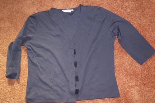 Donkergrijze damesblouse/shirt, Hennes Collection, Kleding | Dames, Blouses en Tunieken, Gedragen, Maat 38/40 (M), Grijs, Ophalen of Verzenden