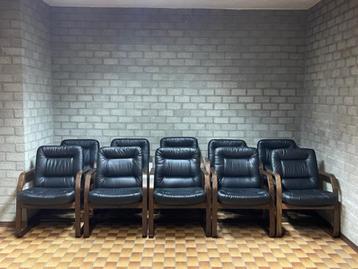 Vintage Scandinavian style leer fauteuil  beschikbaar voor biedingen