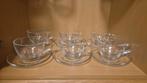 6x kop en schotel glas, Verzamelen, Glas en Borrelglaasjes, Ophalen of Verzenden, Zo goed als nieuw, Bierglas
