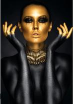 Plexiglas schilderij Gold Woman 80x120, Huis en Inrichting, Woonaccessoires | Schilderijen, Tekeningen en Foto's, Ophalen