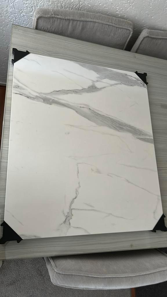 Nobilia keuken achterwand Marmor Venato Bianco 30560, Huis en Inrichting, Keuken | Complete keukens, Zo goed als nieuw, Enkelwandige keuken