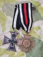 WO1 set medailles Duits EK2 en hindenburg gemerkt, Verzamelen, Ophalen of Verzenden, Landmacht, Duitsland, Lintje, Medaille of Wings
