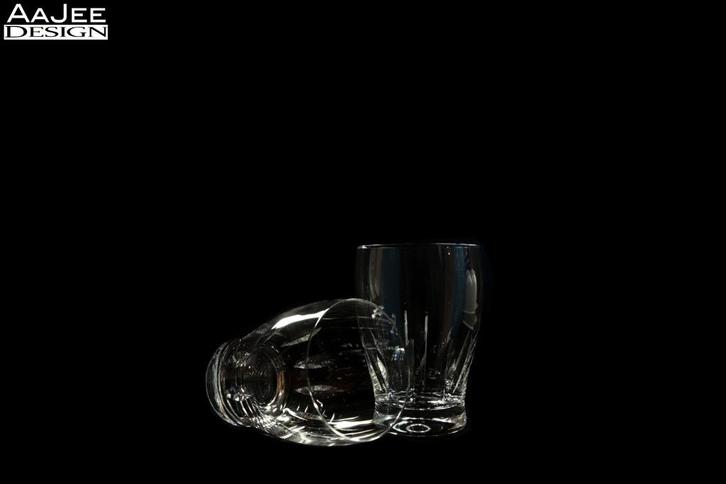 2 Royal Leerdam – Sylvia – Beker kristal – Slijpsel Venus, Verzamelen, Glas en Borrelglaasjes, Zo goed als nieuw, Waterglas, Ophalen of Verzenden