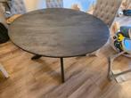 Ronde mangohouten eettafel - 140cm, Huis en Inrichting, Tafels | Eettafels, Ophalen, Rond, Zo goed als nieuw, Vijf personen of meer