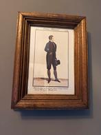 Oude Franse modeplaat uit 1820, Ophalen of Verzenden