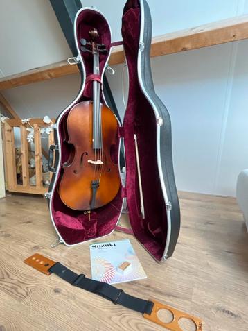 Suzuki 1/4 Cello met Koffer en Accessoires beschikbaar voor biedingen