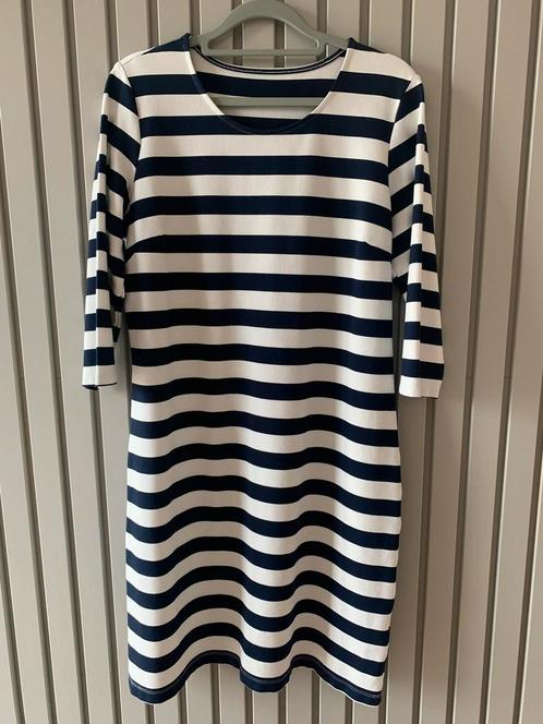 Blauw/wit gestreepte jurk - Maat M, Kleding | Dames, Jurken, Zo goed als nieuw, Maat 38/40 (M), Blauw, Boven de knie, Ophalen of Verzenden