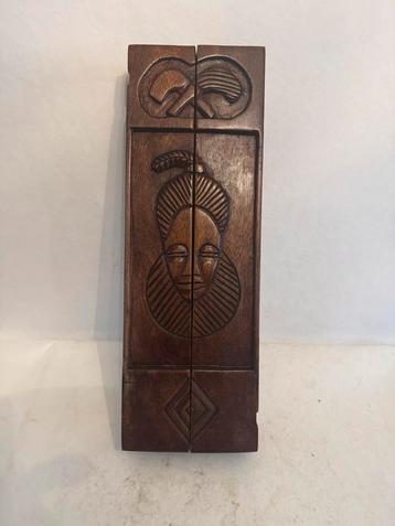 Afrikaans Houten Beeld/Spelbord - Handgesneden Kunstwerk/Spe beschikbaar voor biedingen