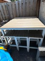 Bar eet tafels, Tuin en Terras, Ophalen of Verzenden, Zo goed als nieuw, Rechthoekig, Hout