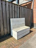 GRATIS afhalen: witte tuinbank, Ophalen, Gebruikt, Hout