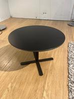 Rond Matzwart Montèl Bijzettafeltje – Ø50 cm, Ophalen of Verzenden, Zo goed als nieuw, Rond, Minder dan 55 cm