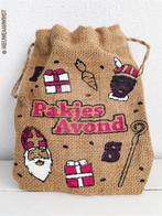 Decoratieve Sinterklaas mini jutezak Pakjesavond – 20cm, Verzenden, Nieuw